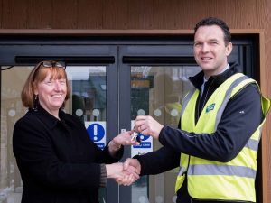 Key exchange for the new Bright Futures School building, Greenfield